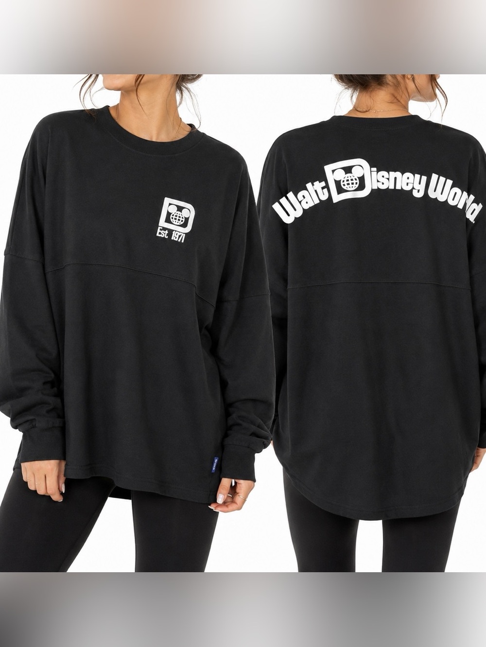 Disney Parks Spirit Jersey XXL Black Walt Disney World Est 1971 Oversized Shirt